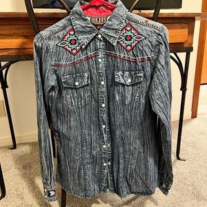 Cowgirl up womens western shirt size small